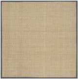 Safavieh Natural Fiber 6'-0" x 6'-0" Rug in Natural / Dark Grey