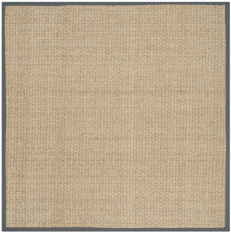 Safavieh Natural Fiber 6'-0" x 6'-0" Rug in Natural / Dark Grey