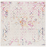 Safavieh Tulum 6'-7" x 6'-7" Rug in Ivory / Fuchsia