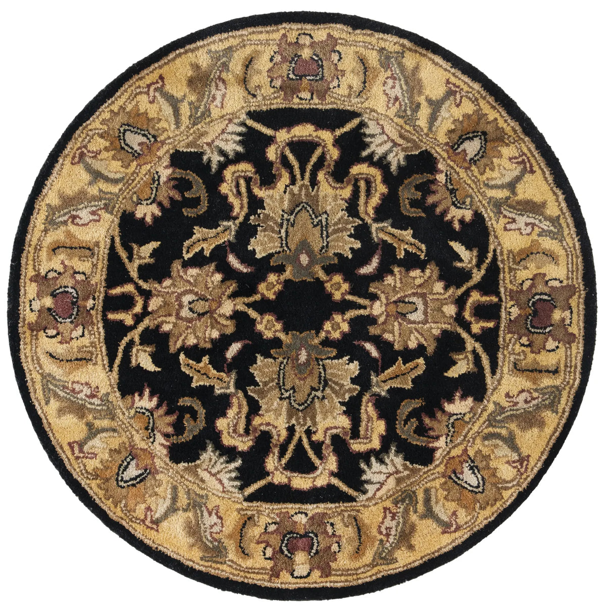 Safavieh Classic 3'-6" x 3'-6" Rug in Black / Gold
