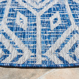 Safavieh Courtyard 6'-7" x 6'-7" Rug in Navy / Grey