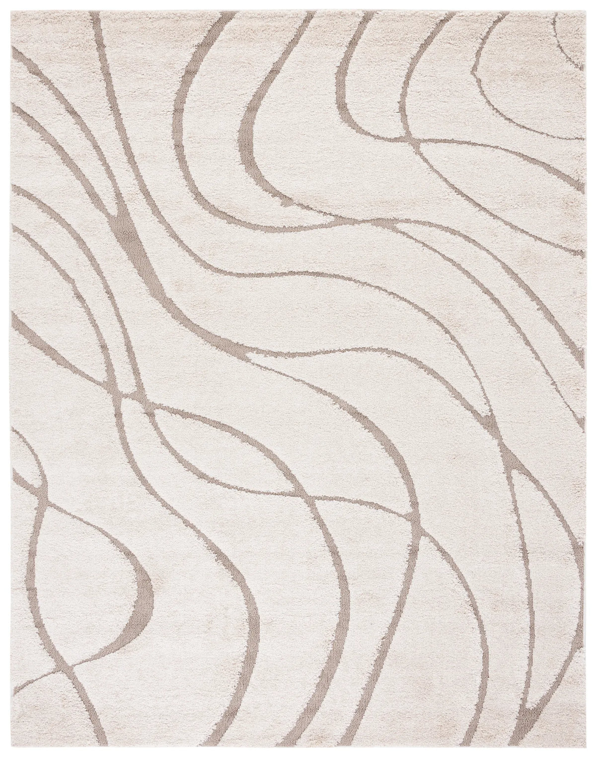 Safavieh Florida Shag 9'-6" x 13'-0" Rug in Cream / Beige
