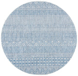 Safavieh Courtyard 5'-3" x 5'-3" Rug in Grey / Navy