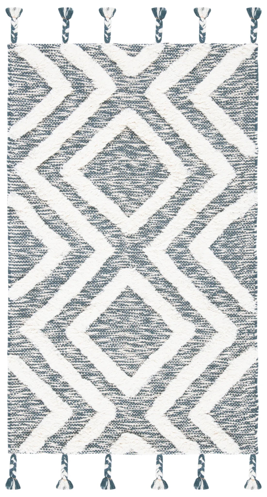 Safavieh Kenya 3'-0" x 5'-0" Rug in Teal / Ivory