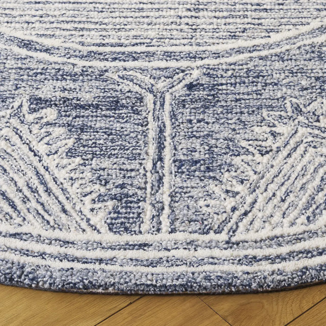 Safavieh Pine 6'-0" x 6'-0" Rug in Blue / Ivory