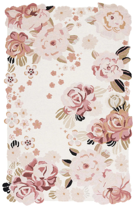 Safavieh Jardin 4'-0" x 6'-0" Rug in Ivory / Pink