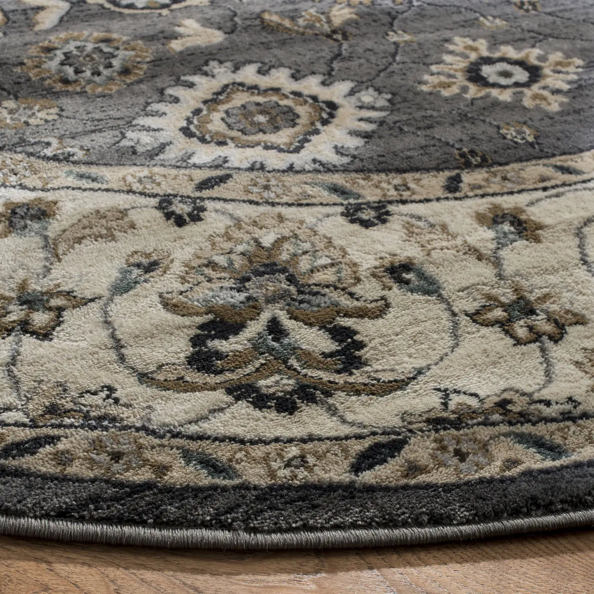 Safavieh Lyndhurst 7'-0" x 7'-0" Rug in Grey / Cream