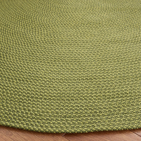 Safavieh Braided 5'-0" x 5'-0" Rug in Olive / Green