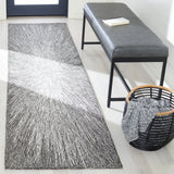 Safavieh Micro-Loop 2'-3" x 9'-0" Rug in Charcoal / Grey