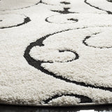 Safavieh Florida Shag 10'-0" x 10'-0" Rug in Ivory / Black