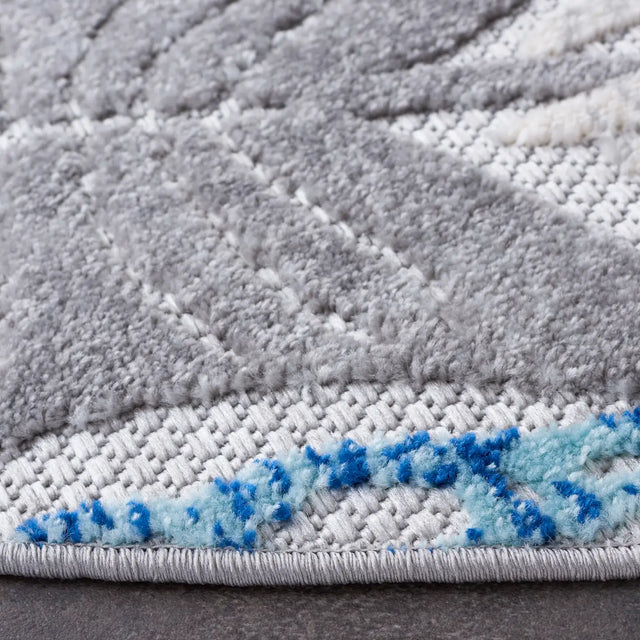Safavieh Cabana 5'-3" x 5'-3" Rug in Grey / Blue