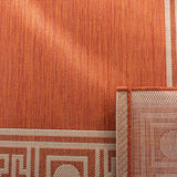 Safavieh Courtyard 4'-0" x 5'-7" Rug in Rust / Sand