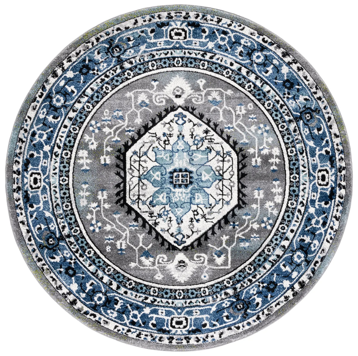 Safavieh Vintage Hamadan 6'-7" x 6'-7" Rug in Blue / Grey