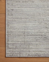 Loloi Arden Ard-02 Silver/Grey Rug - corner on wood