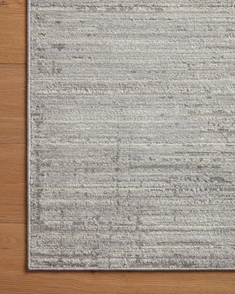 Loloi Arden Ard-02 Silver/Grey Rug - corner on wood