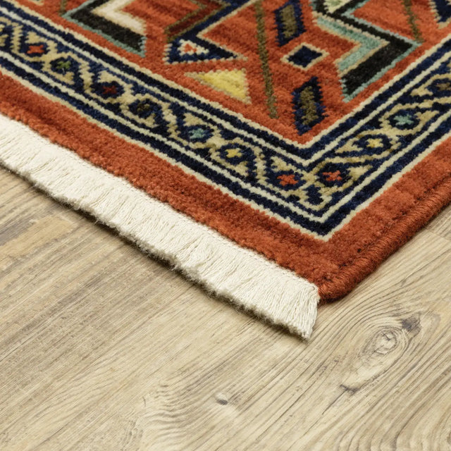 Oriental Weavers Sphinx Lilihan 002C6 Red/ Multi Rugs - corner detail