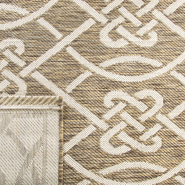 Safavieh Courtyard 5'-3" x 7'-7" Rug in Mocha / Light Beige