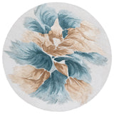 Safavieh Fifth Avenue 6'-0" x 6'-0" Rug in Beige / Teal