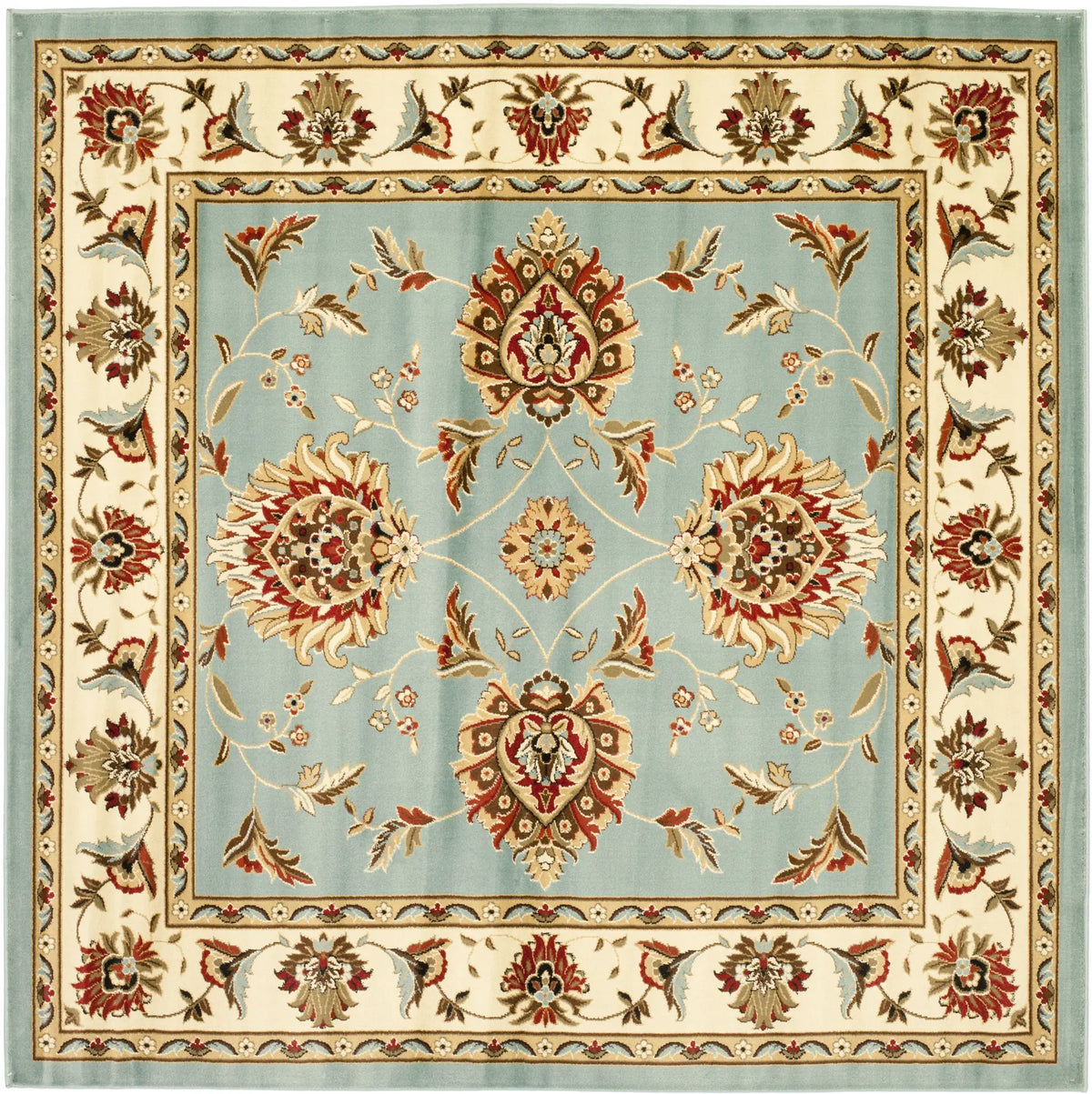 Safavieh Lyndhurst 6'-7" x 6'-7" Rug in Blue / Ivory