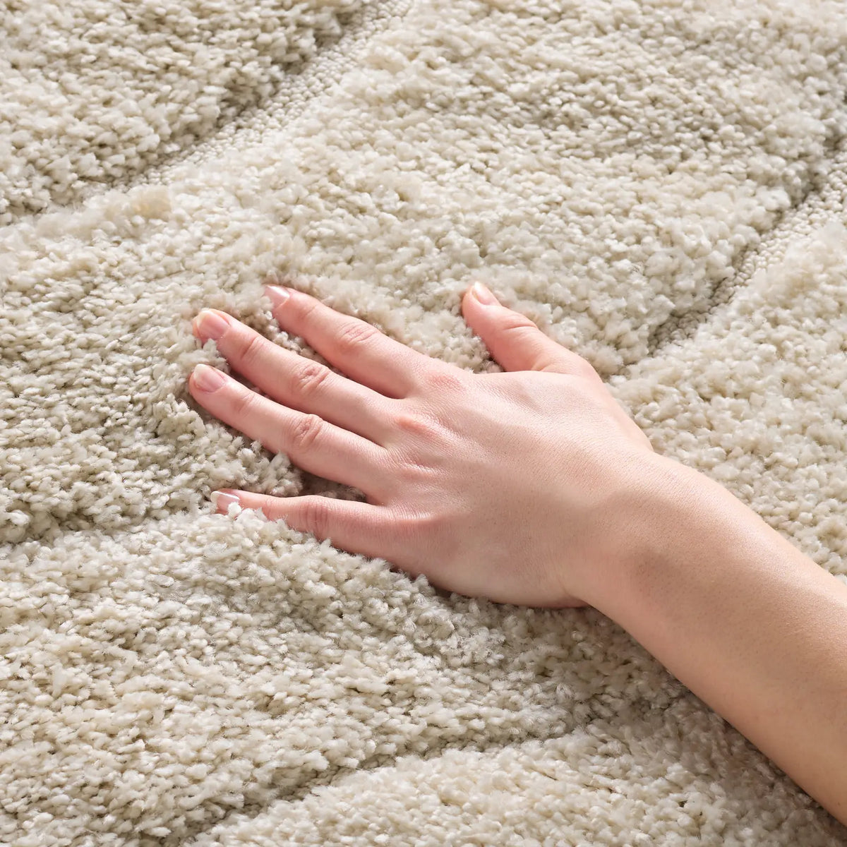 Safavieh Florida Shag 4'-0" x 6'-0" Rug in Creme / Creme