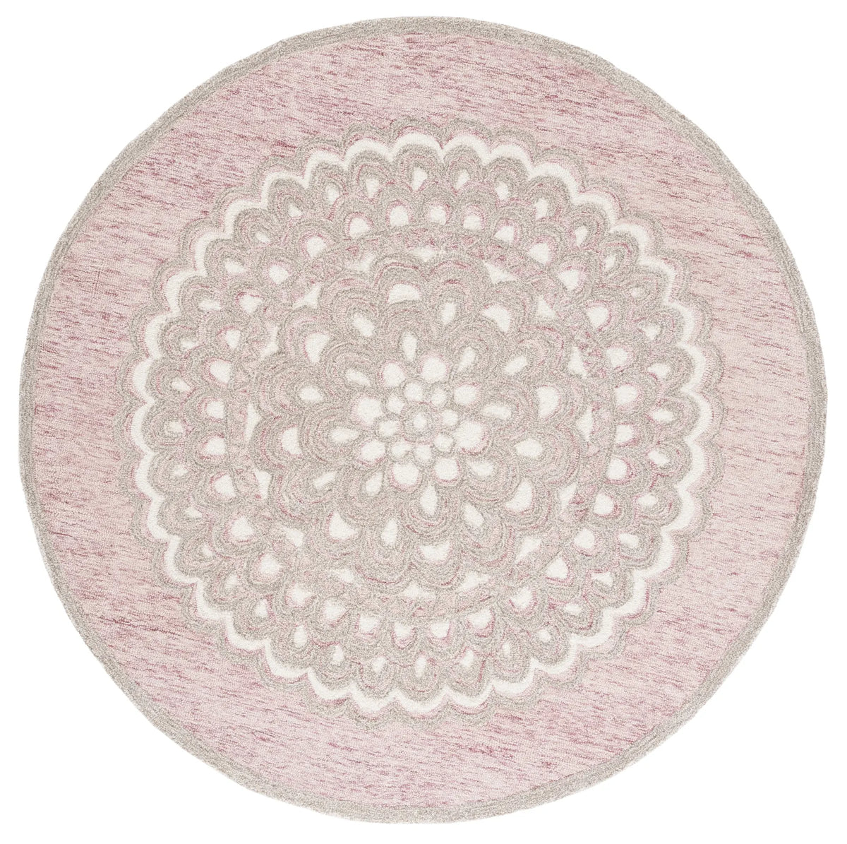 Safavieh Metro 6'-0" x 6'-0" Rug in Dark Pink / Ivory
