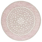 Safavieh Metro 6'-0" x 6'-0" Rug in Dark Pink / Ivory