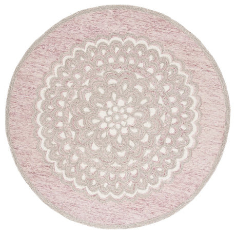 Safavieh Metro 6'-0" x 6'-0" Rug in Dark Pink / Ivory