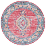 Safavieh Madison 6'-7" x 6'-7" Rug in Orange / Light Blue