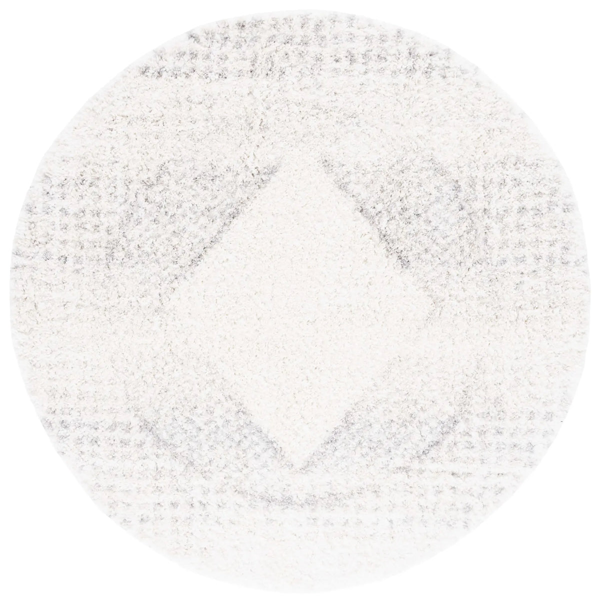 Safavieh Fontana Shag  800 6'-7" x 6'-7" Rug in Ivory / Grey