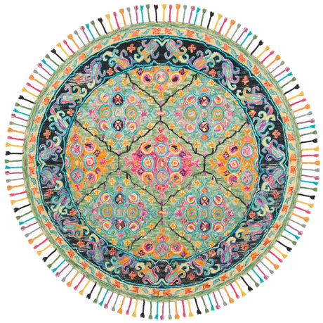 Safavieh Aspen 7'-0" x 7'-0" Rug in Light Green / Black