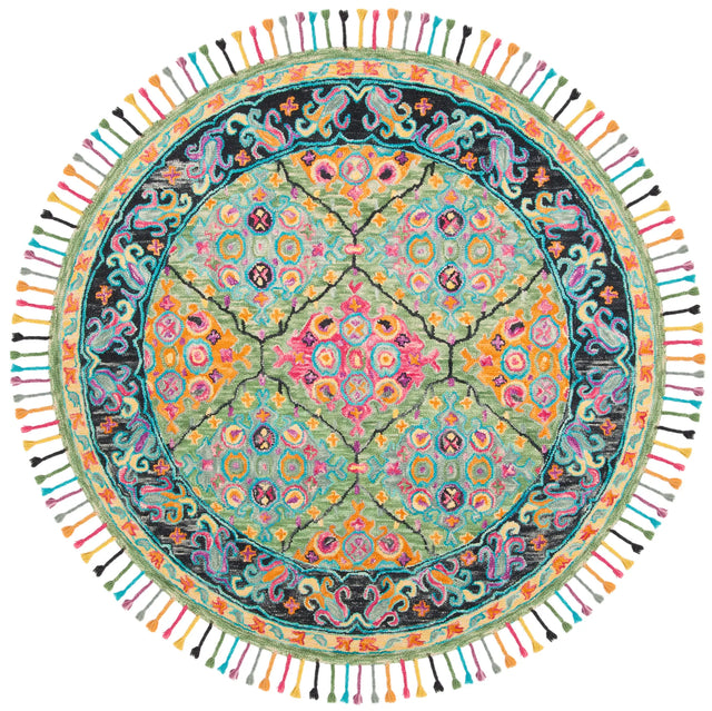 Safavieh Aspen 7'-0" x 7'-0" Rug in Light Green / Black