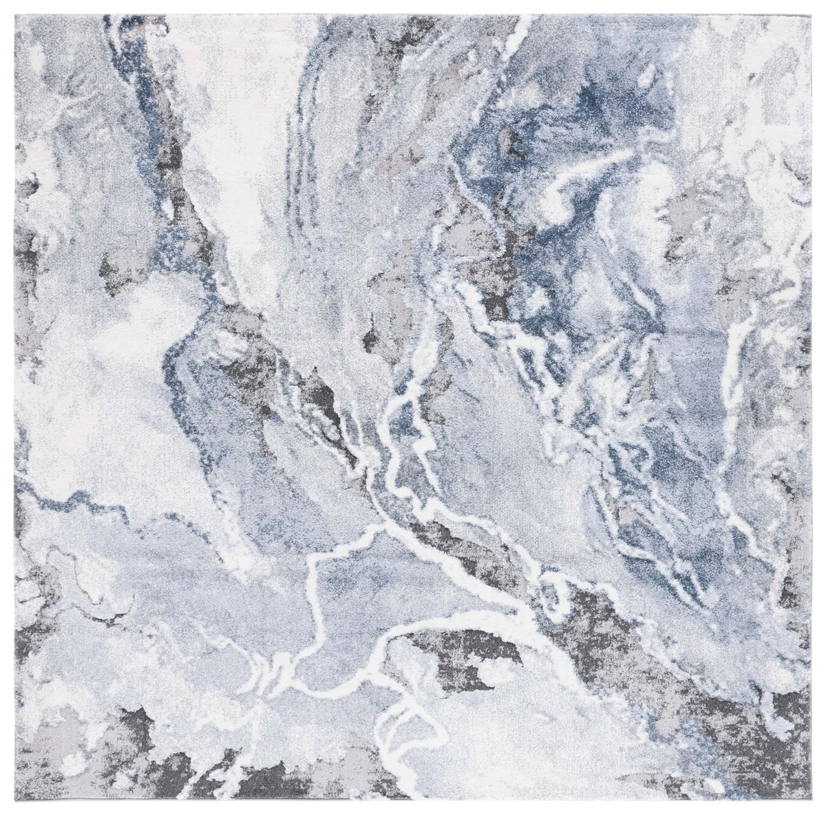 Safavieh Cyrus Shag 6'-7" x 6'-7" Rug in Ivory / Blue