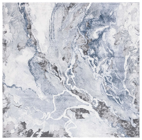 Safavieh Cyrus Shag 6'-7" x 6'-7" Rug in Ivory / Blue