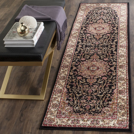 Safavieh Lyndhurst 2'-3" x 8'-0" Rug in Black / Ivory
