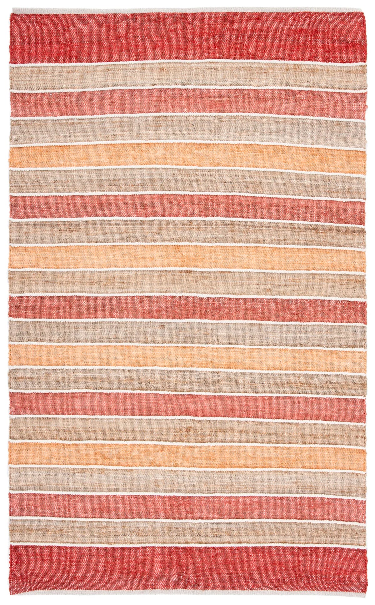 Safavieh Striped Kilim 4'-0" x 6'-0" Rug in Rust / Red