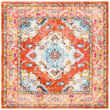 Safavieh Monaco 6'-7" x 6'-7" Rug in Orange / Light Blue