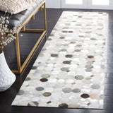 Safavieh Studio Leather 2'-3" x 9'-0" Rug in Ivory / Grey