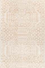 Chandra Ayla AYL-58003 White / Tan rug, flat view