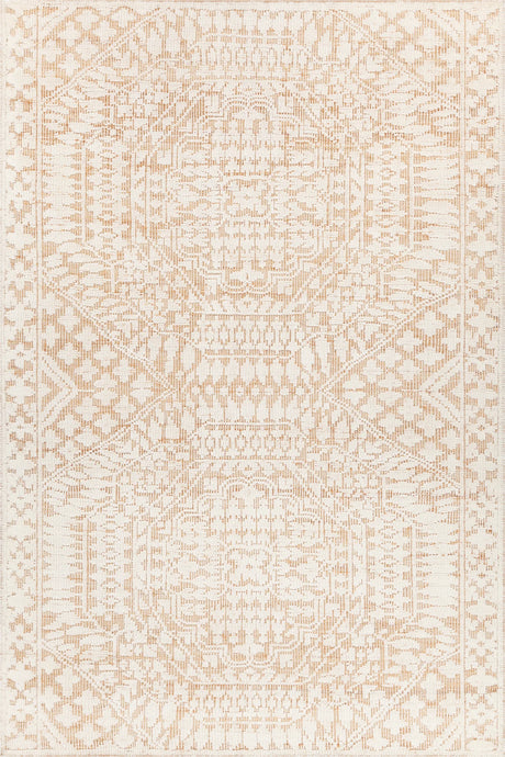 Chandra Ayla AYL-58003 White / Tan rug, flat view