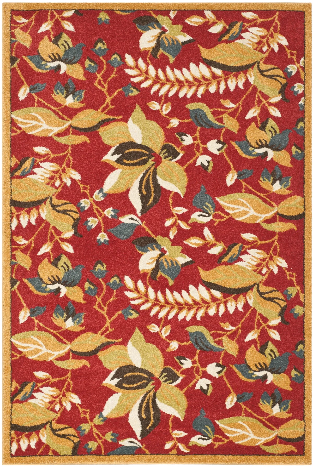 Safavieh Newbury 5'-1" x 7'-6" Rug in Red / Gold