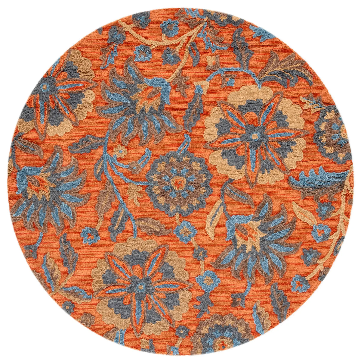 Safavieh Blossom 6'-0" x 6'-0" Rug in Rust / Blue