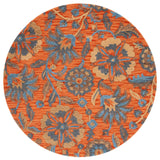 Safavieh Blossom 6'-0" x 6'-0" Rug in Rust / Blue