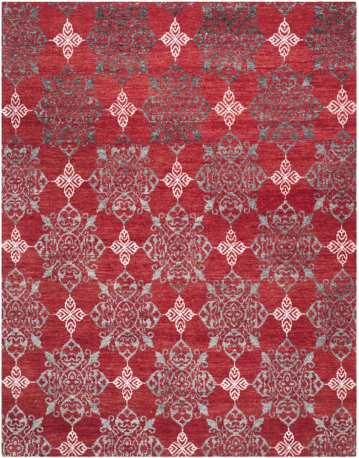 Safavieh Stone Wash 8'-0" x 10'-0" Rug in Red / Ivory