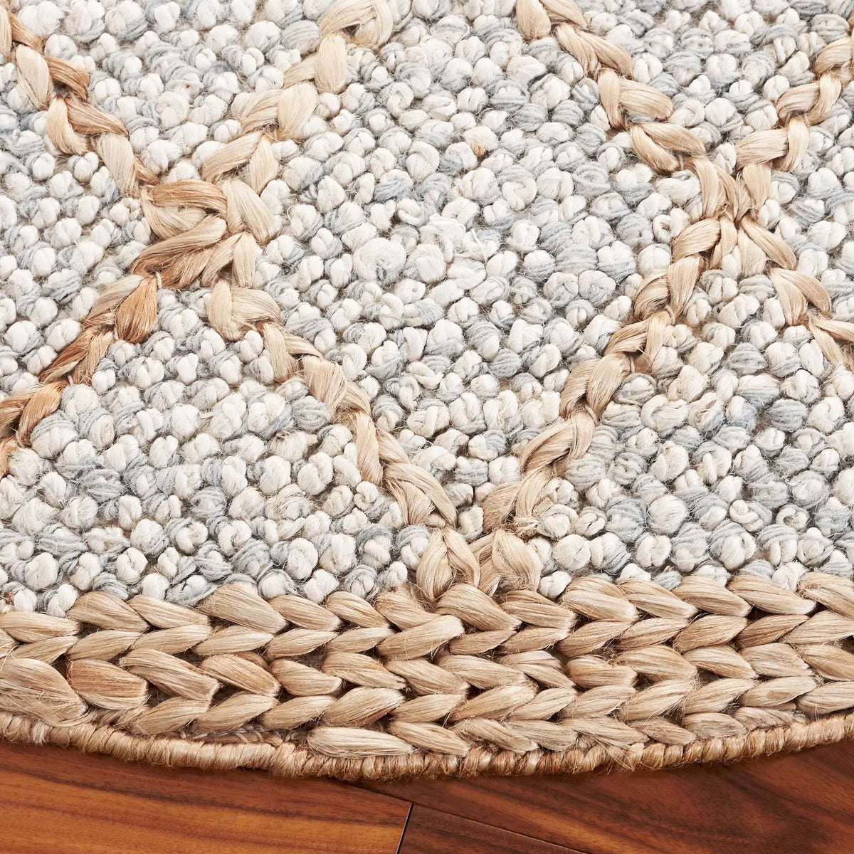 Safavieh Natural Fiber 6'-0" x 6'-0" Rug in Grey / Bleach