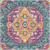 Safavieh Madison 6'-7" x 6'-7" Rug in Blue / Fuchsia