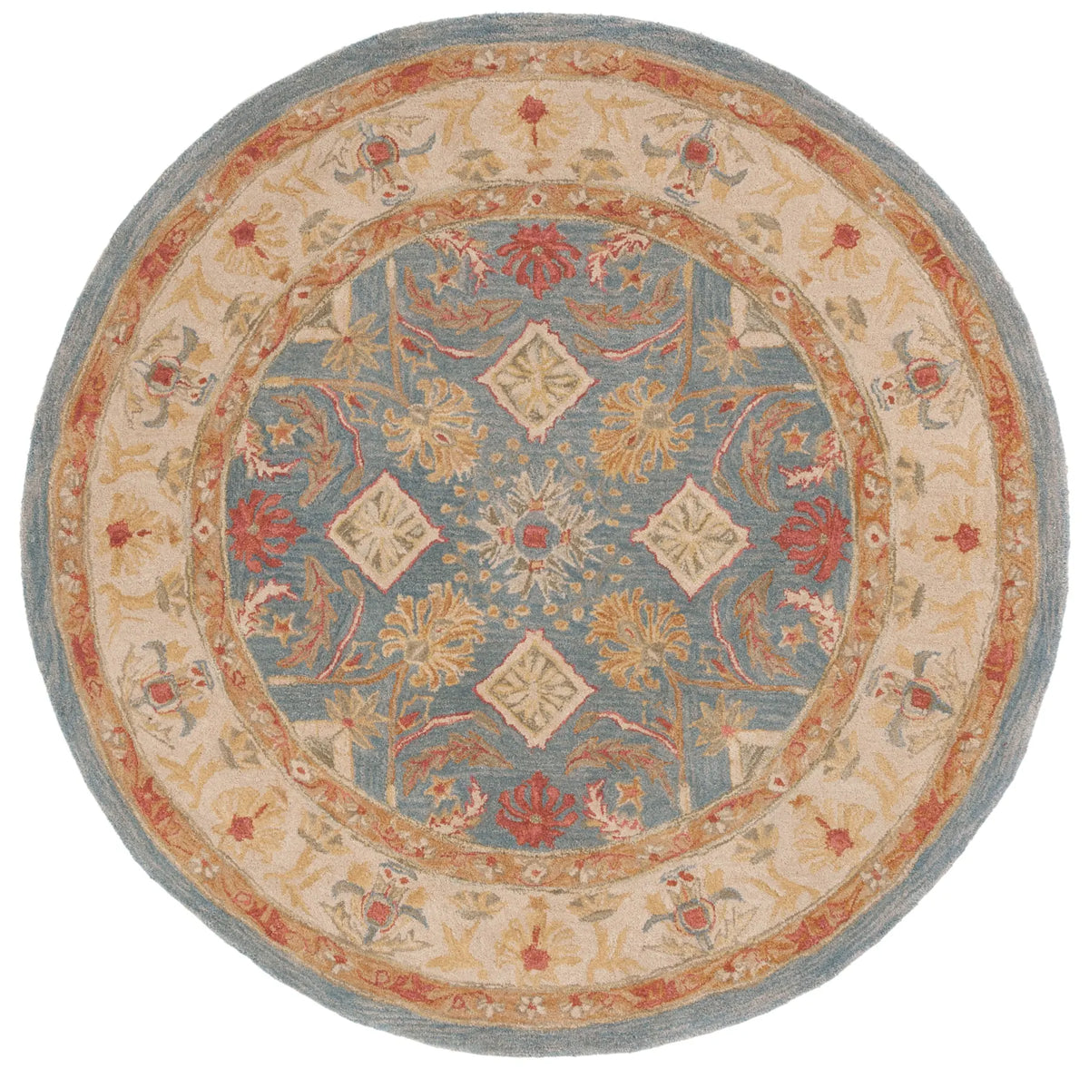 Safavieh Anatolia 6'-0" x 6'-0" Rug in Light Blue / Ivory