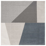Safavieh Pyramid 6'-7" x 6'-7" Rug in Ivory / Grey Navy