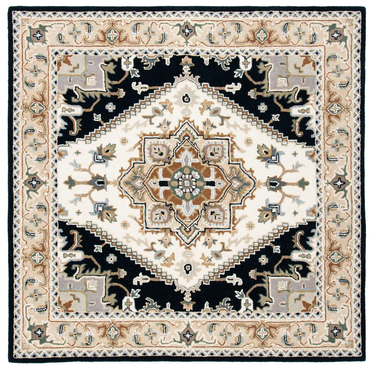 Safavieh Heritage 6'-0" x 6'-0" Rug in Beige / Navy