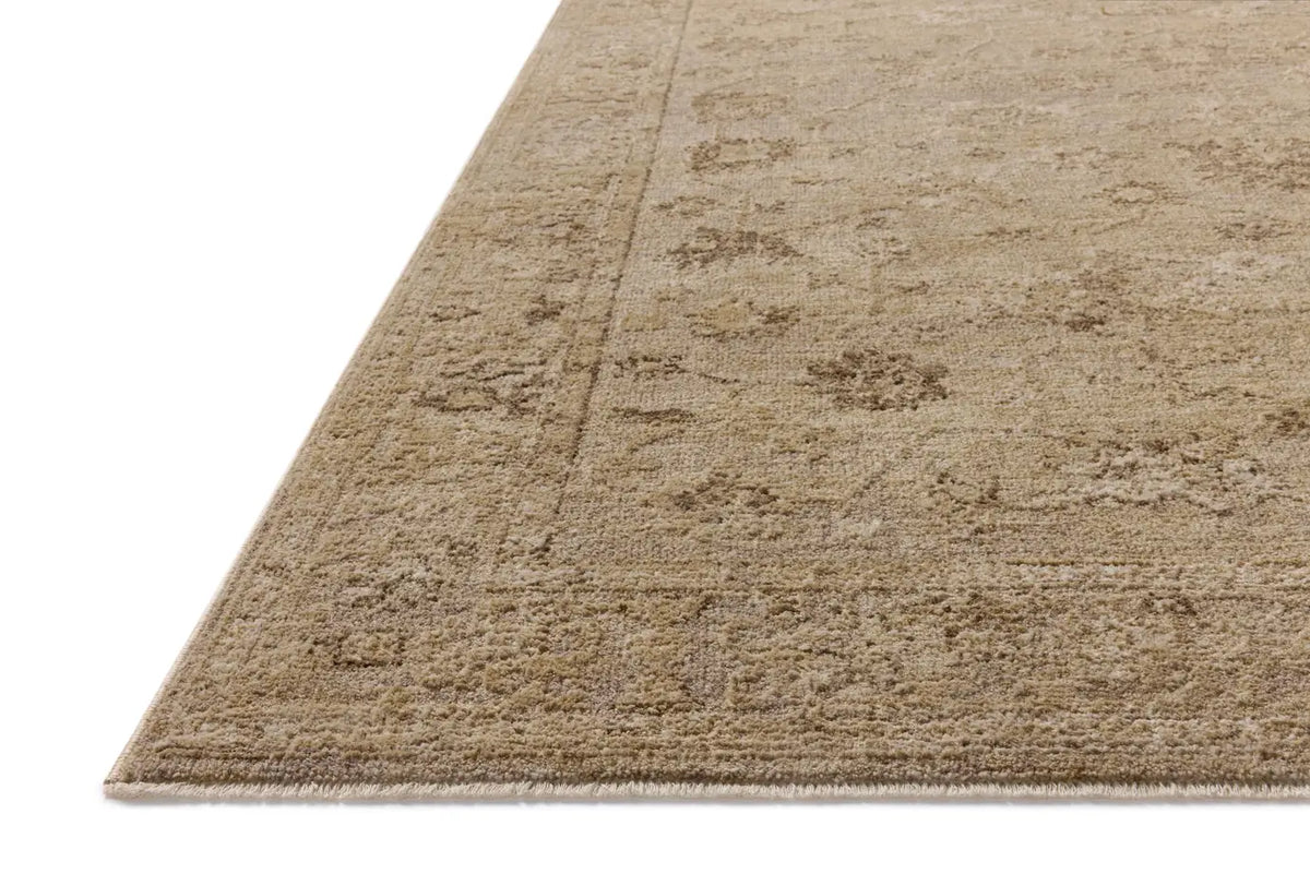 Loloi Willa WIA-02 Taupe / Natural Power Loomed Rug - rug corner