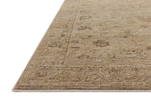 Loloi Willa WIA-02 Taupe / Natural Power Loomed Rug - rug corner